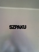 Szpaku napis ozdoba z drewna