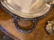 Srebrna XIX-wieczna taca 