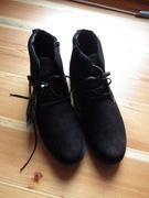 Buty Kacper 1-3404 LONG r. 49 czarne skóra wkł. 31,5 cm trzewiki ocieplane