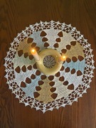 Świąteczne serwetki ręcznie robinie na szydełku.