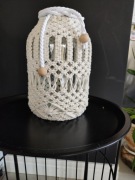 Duży lampion w stylu Boho w kolorze naturalnym