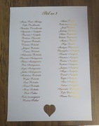 Planer gości plan gości wesele złoto srebro