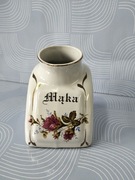 Porcelanowy pojemnik na mąkę złota róża 