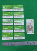 Karty 10 sztuki kolekcjonerskie typu doładowanie tel. 
