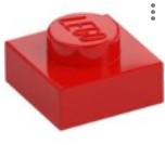 LEGO PLATE 1X1 RED 302421/3024