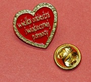 Znaczek Serduszko WOŚP z przypinką