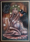 Duży obraz olejny 70x100 cm rama You Still Have Time