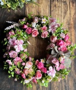 Wianek wiosenny całoroczny stroik na drzwi stół 