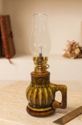 Lampa naftowa Ceramiczna RETRO z uchwytem 20cm STAN IDEALNY
