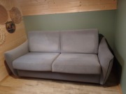 Sofa modułowa ze stelażem włoskim MONO, szara, 2-osobowa