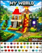 Klocki magnetyczne typu Minecraft 300sztuk Portal Duch  Domek