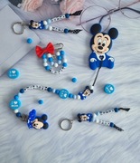 Zestaw zawieszka do smoczka+gryzak+przypinka+2x brelok 