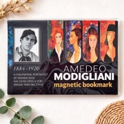 Magnetyczne zakładki do książki Carmani Amedeo Modigliani - kpl 4 szt