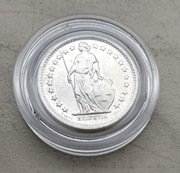 Szwajcaria 1/2 Franka 1965 r srebro 