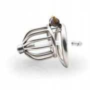 Stalowy pas cnoty Chastity cage 40mm oring + dilator