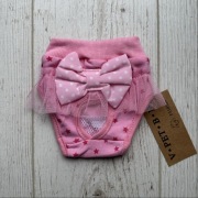 Różowe majtki na cieczkę dla psa suczki S pielucha