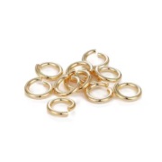 Ogniwa, kółeczka 0,4x4 mm., Pozłacane 18K (nie traci koloru), 20 szt.