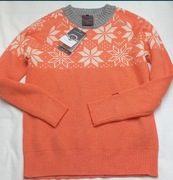 Ulvang M sweter wełniany pomarańczowy nowy