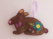 OZDOBA ŚWIĄTECZNA WIELKANOC KRÓLICZEK  FILC HAND MADE