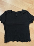 Czarny crop top sinsay s