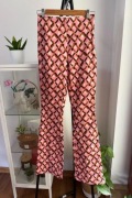 Legginsy flare dzwony z wiskozy retro