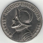 Panama 1/2 medio balboa 1975 - 30,61 mm