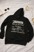 Czarna Bluza z kapturem | Man on the Moon | kosmos | urban style | unisex