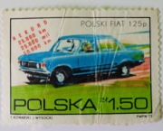 Znaczek pocztowy Polska FSO Fiat 125 