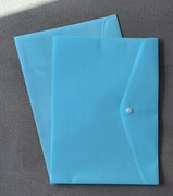 Koperta na zatrzask A4 błękitny 2szt