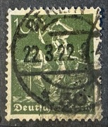 Niemcy Deutsches Reich, znaczek pocztowy z okresu inflacji, 100 fenigów.