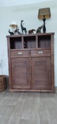 Komoda wysoka solidna drewniana highboard klasyczna