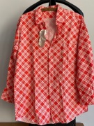 Koszula Flanelowa w Kratę PRL Ruda Śląska Nowa z metką 