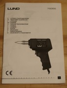 Instrukcja obsługi - lutownica transformatorowa LUND 79355