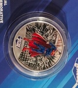 Superman DC Justice League – 1$ Samoa 1/2 oz Silver 999 Proof + kolor
