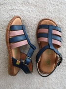 Skórzane granatowe buty sandały El Naturalista 25 jak nowe