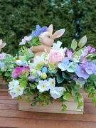 Wielkanoc kompozycja stroik kwiaty 