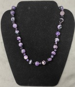 Srebrny naszyjnik z kamieniami naturalnymi fire agat próba 925