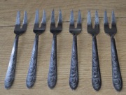 Sztućce PRL- Widelczyki -6 sztuk-Nierdzewne 