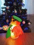 Lampa-sowa, rękodzieło. 