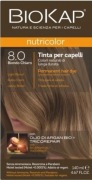 Biokap Nutricolor, farba do włosów, 8.0 jasny blond, 140 ml