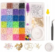 NOWY ZESTAW KORALIKÓW DO ROBIENIA BRANSOLETEK LITERKI DLA DZIECI PROMOCJA