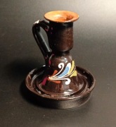 Ceramiczny kaganek świecznik vintage