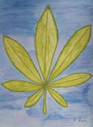 Obraz - Liść konopii