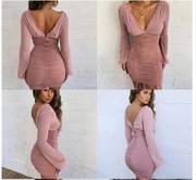 SUKIENKA RÓŻ L BODYCON SEKSOWNA