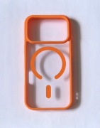 Etui/case przezroczyste z magsafe pomarańczowe iPhone 17 pro
