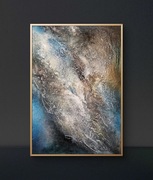 Pejzaż, abstrakcja, olej, 70x100cm, Monika Seroka