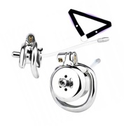 Stalowy pas cnoty, INVERTED Chastity, Dilator + pasek oring 45mm