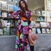 Laurella sukienka XS wzory unikat kolorowa print made in Poland