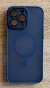 Etui iPhone 16 Pro Max MagSafe z osłoną aparatu półprzezroczyste navy blue