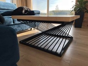 stolik kawowy  blat drewniany 